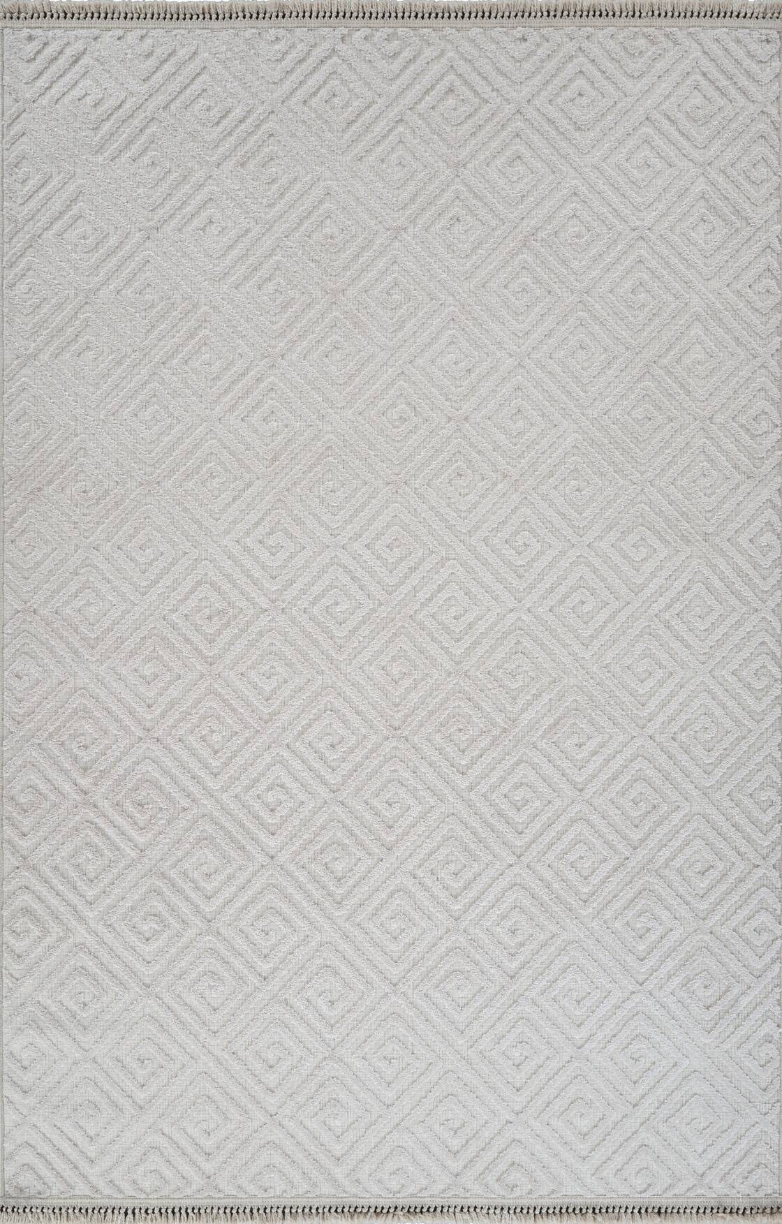 Anemon 6812 Krem - Polyester Dokuma Halı | İskandinav Salon Halısı